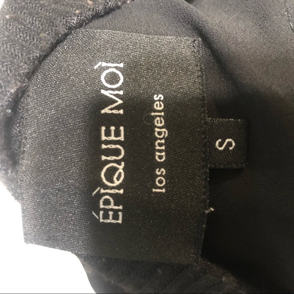 Epique Moi Thin Black Jacket Skull on Back Size S - Picture 4 of 5